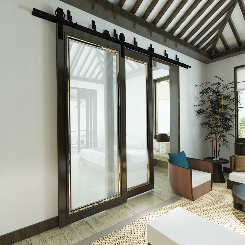 Vancleef Double Bypass Barn Door Hardware Kit & Reviews Wayfair